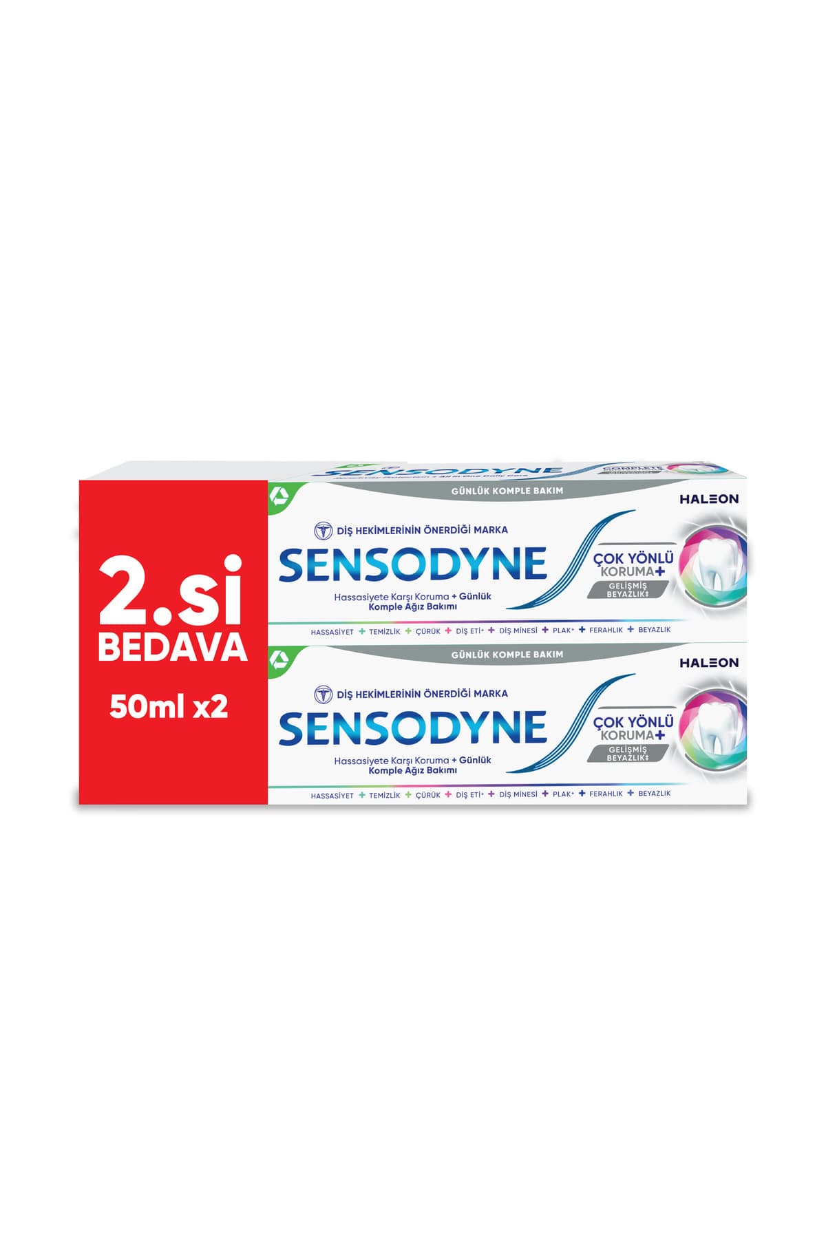 خمیردندان سفیدکننده Sensodyne با محافظت چندجانبه 50 ml x 4 Adet خمیردندان سفیدکننده Sensodyne با محافظت چندجانبه 50 ml x 4 Adet