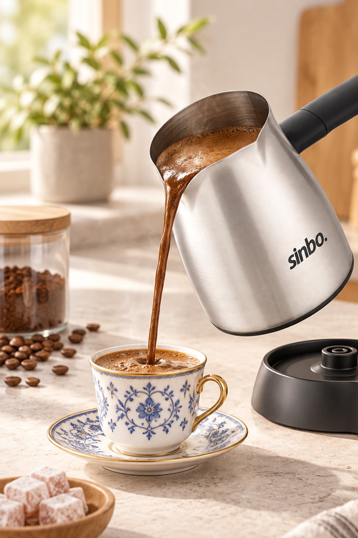 قهوهجوش برقی Sinbo استیل ضدزنگ 400 میلیلیتری ۵ فنجانی ۳۶۰ درجه چرخشی مدل SCM-2967 قهوهجوش برقی Sinbo استیل ضدزنگ 400 میلیلیتری ۵ فنجانی ۳۶۰ درجه چرخشی مدل SCM-2967