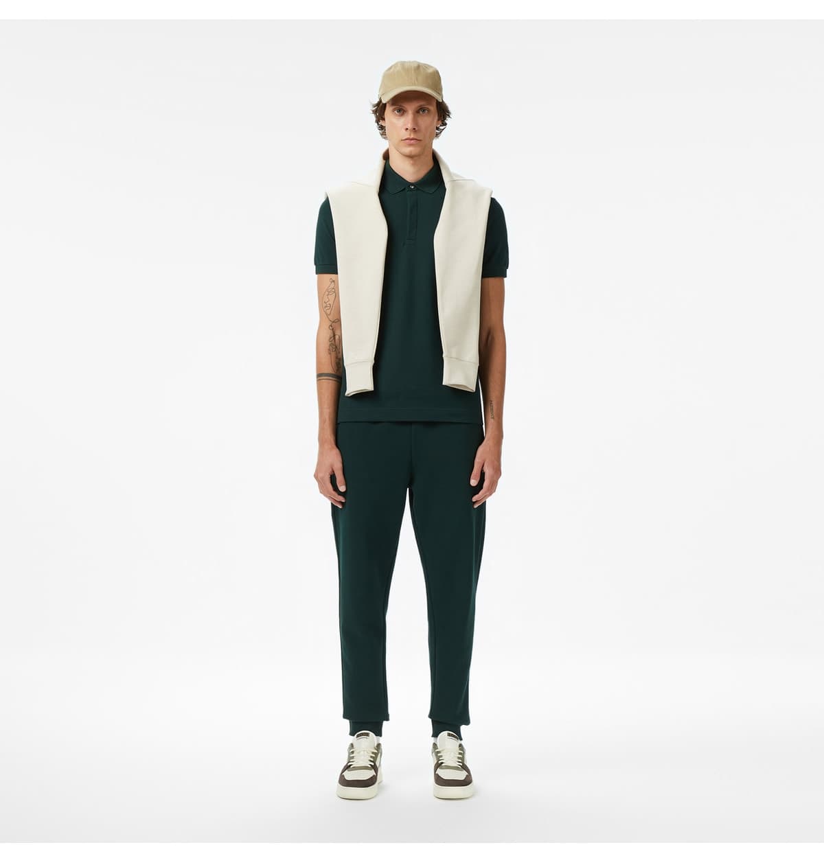 پولوشرت مردانه Lacoste فیت معمولی سبز تیره Paris پولوشرت مردانه Lacoste فیت معمولی سبز تیره Paris