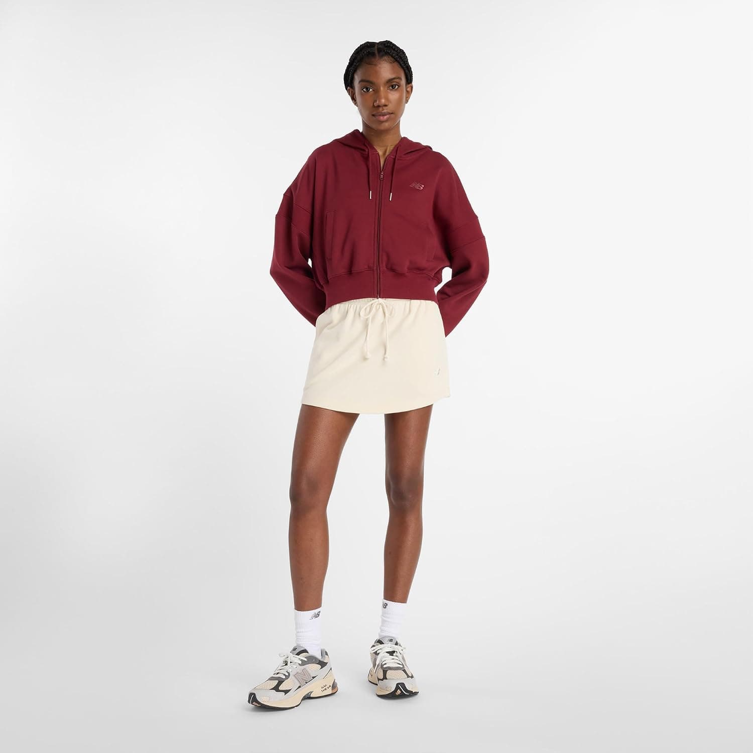 سویشرت دورس فرانسوی New Balance زرشکی مدل WJ51506-MHB سویشرت دورس فرانسوی New Balance زرشکی مدل WJ51506-MHB
