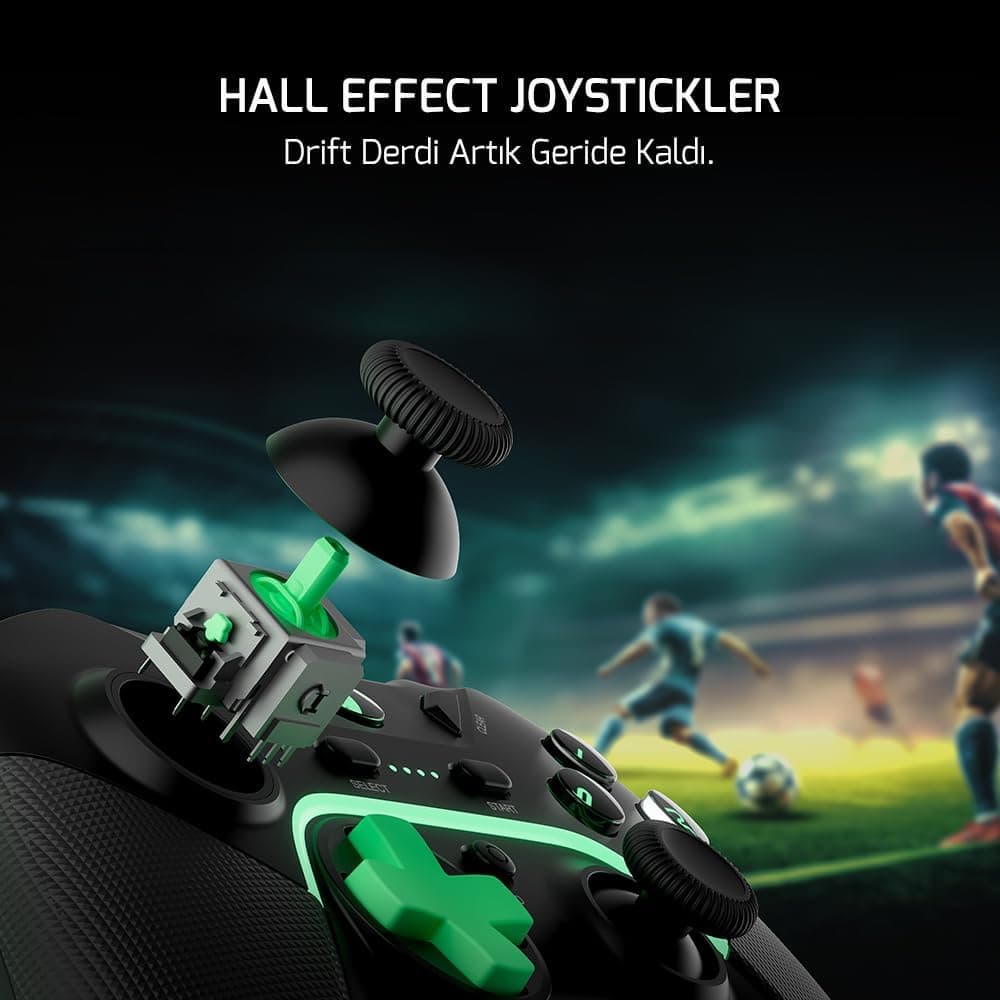 گیمپد GamePower بیسیم مشکی جویاستیک Hall Effect مدل Vitrus گیمپد GamePower بیسیم مشکی جویاستیک Hall Effect مدل Vitrus