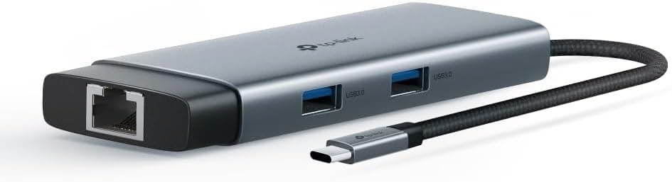 مبدل Type C به Gigabit Ethernet TP-Link مدل UH6120C با 1 پورت HDMI، 1 پورت شارژ سریع 100W، 1 USB-C و 2 USB-A 3.0 مبدل Type C به Gigabit Ethernet TP-Link مدل UH6120C با 1 پورت HDMI، 1 پورت شارژ سریع 100W، 1 USB-C و 2 USB-A 3.0
