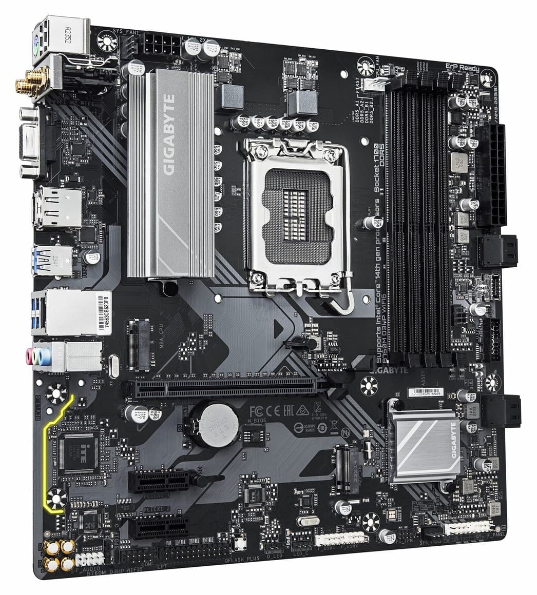مادربرد Gigabyte B760M D3HP WiFi6 DDR5 (5600MHz) OC M.2 VGA/HDMI/DP PCIe 4.0 1700P mATX مادربرد Gigabyte B760M D3HP WiFi6 DDR5 (5600MHz) OC M.2 VGA/HDMI/DP PCIe 4.0 1700P mATX