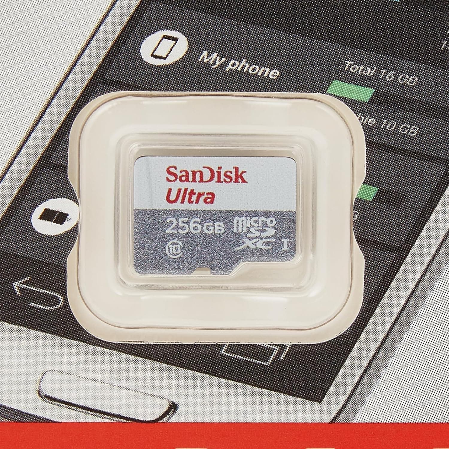 کارت حافظه microSDXC SanDisk Ultra Lite 256GB، 100 MB، سفید/خاکستری کارت حافظه microSDXC SanDisk Ultra Lite 256GB، 100 MB، سفید/خاکستری