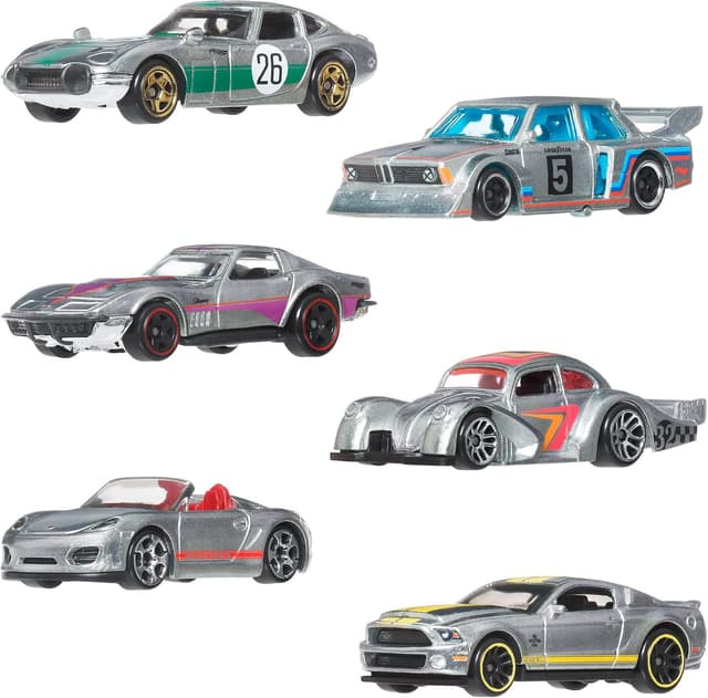 مجموعه 6تایی خودروهای اسباببازی برای کودکان و کلکسیونرها Hot Wheels فلزی با مقیاس 1:64 و طرح Zamac مدل JLB26 مجموعه 6تایی خودروهای اسباببازی برای کودکان و کلکسیونرها Hot Wheels فلزی با مقیاس 1:64 و طرح Zamac مدل JLB26