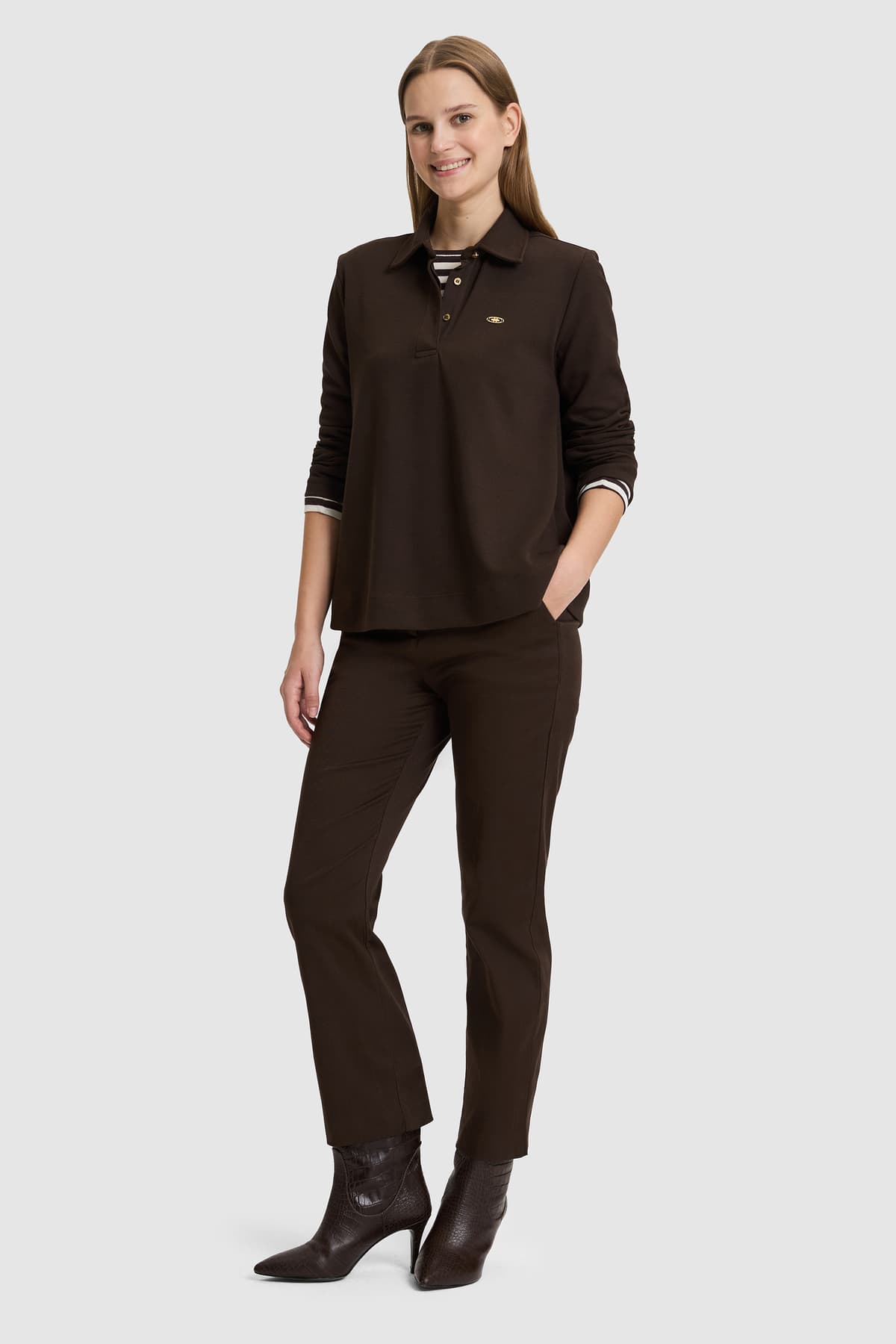 سوئیشرت زنانه U.S. Polo Assn. قهوهای تیره مدل 50326717-VR084 سوئیشرت زنانه U.S. Polo Assn. قهوهای تیره مدل 50326717-VR084