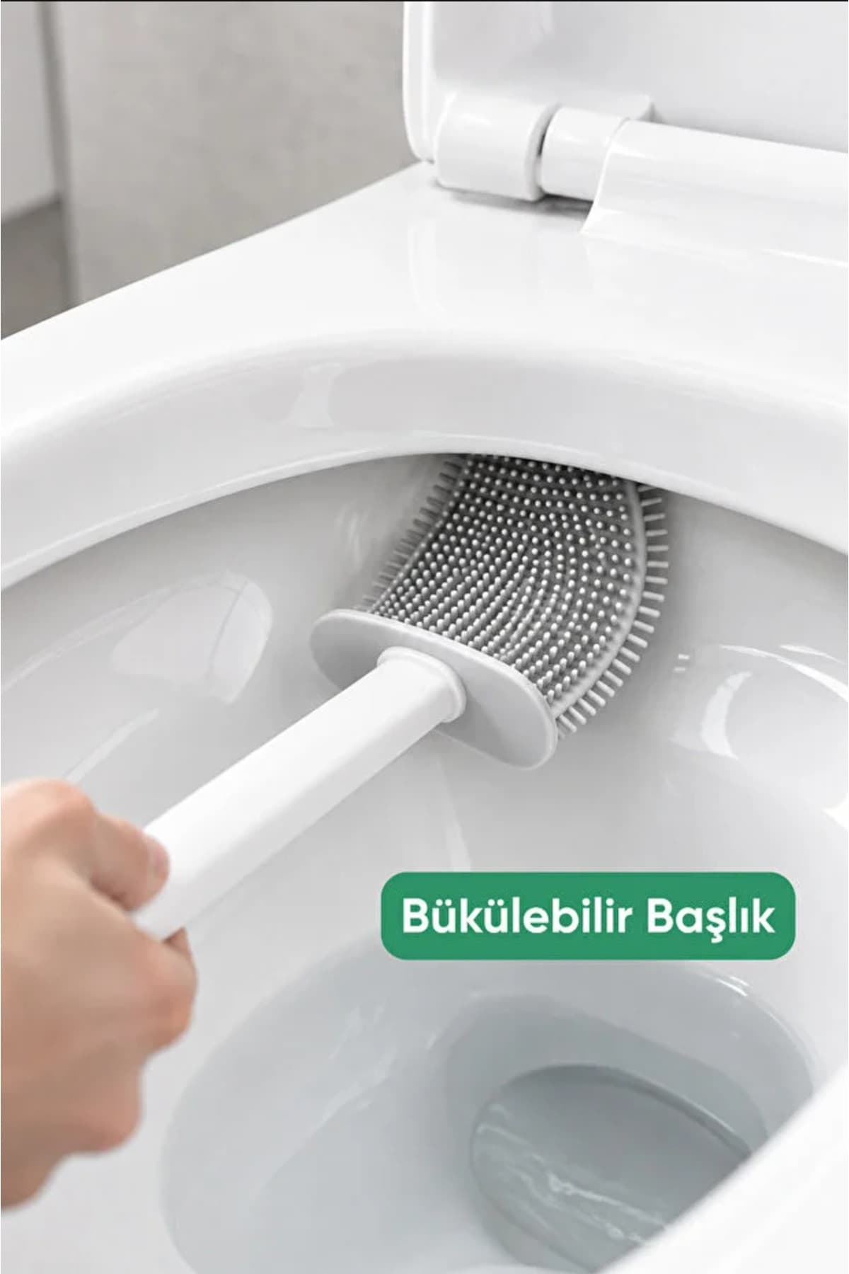 فرچه توالت سیلیکونی AYGÖREN HOME سفید با پایه نگهدارنده 1 عددی فرچه توالت سیلیکونی AYGÖREN HOME سفید با پایه نگهدارنده 1 عددی