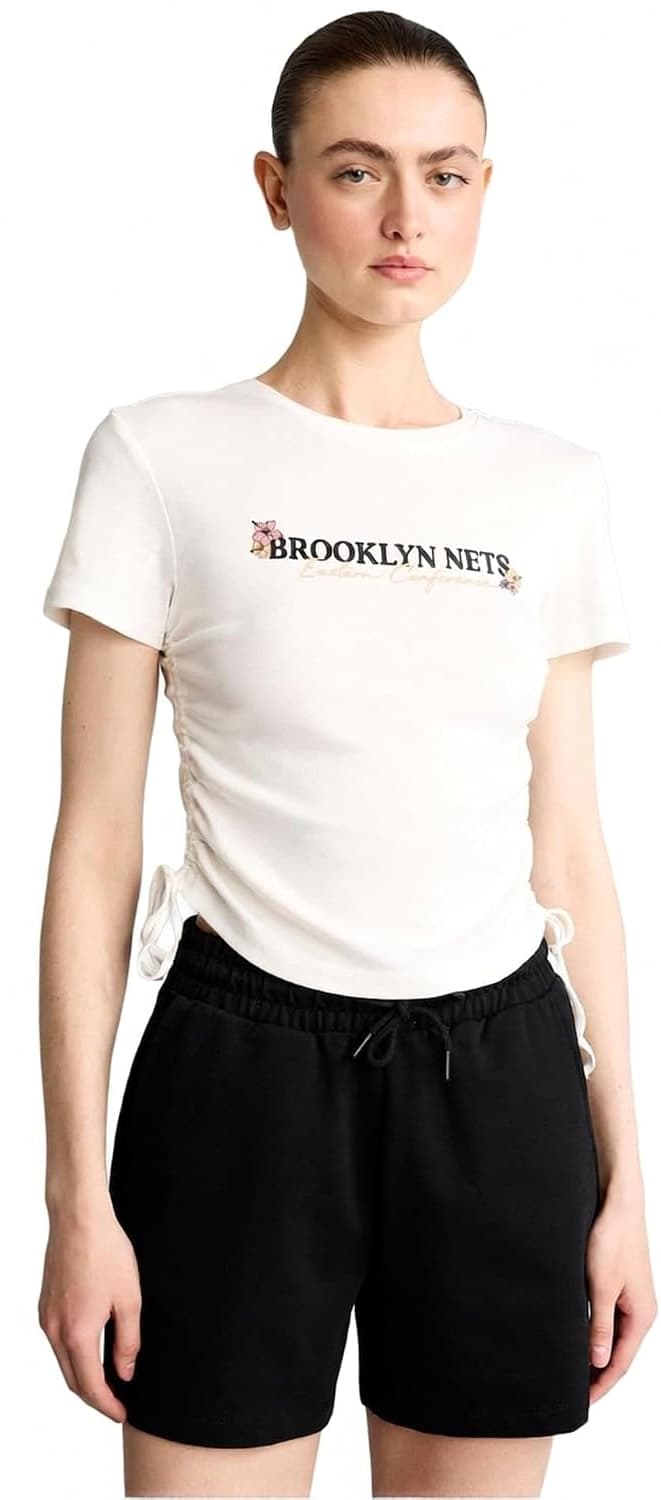 تیشرت زنانه DeFacto نخی NBA Brooklyn Nets اسلیم فیت مدل G9458AX26SM تیشرت زنانه DeFacto نخی NBA Brooklyn Nets اسلیم فیت مدل G9458AX26SM