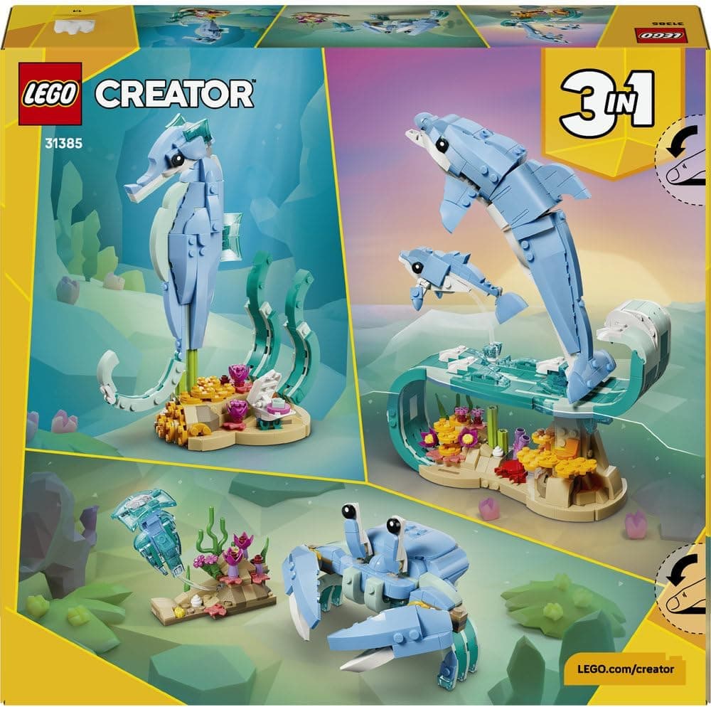 لگو Creator 3in1 دلفینهای زیبای حیوانات دریایی مدل 31385 لگو Creator 3in1 دلفینهای زیبای حیوانات دریایی مدل 31385