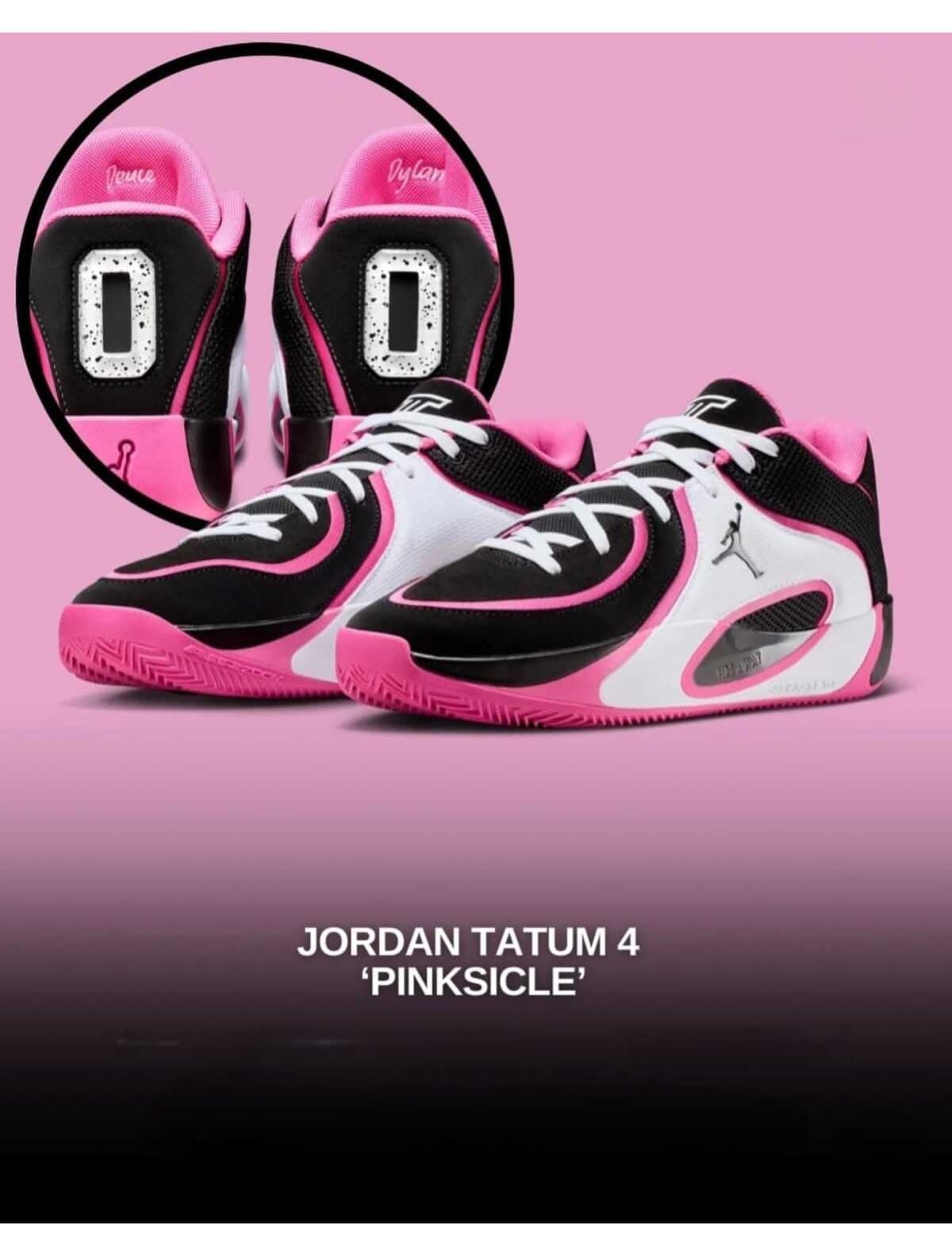کفش بسکتبال یونیسکس Nike Jordan Tatum 4 مشکی صورتی کفش بسکتبال یونیسکس Nike Jordan Tatum 4 مشکی صورتی