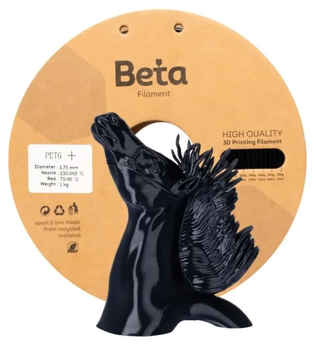 فیلامنت پرینتر سه بعدی Beta Filament PETG+ مشکی فیلامنت پرینتر سه بعدی Beta Filament PETG+ مشکی