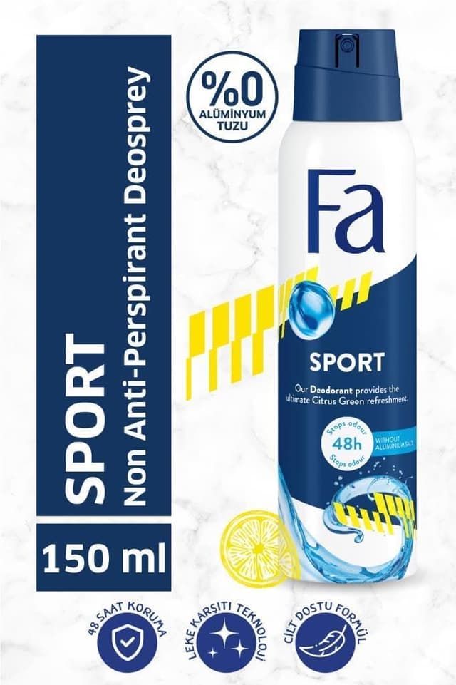 دئواسپری مردانه Fa Men Sport با رایحه مرکبات 150 ml دئواسپری مردانه Fa Men Sport با رایحه مرکبات 150 ml