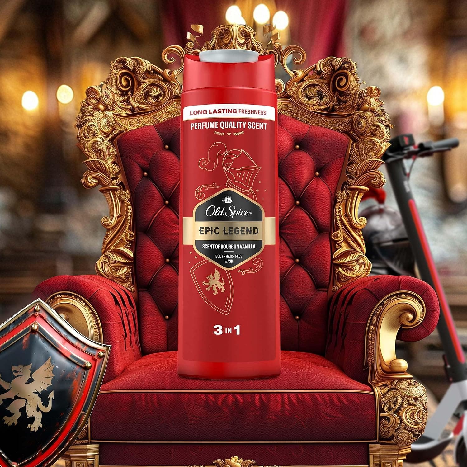 ژل دوش و شامپو مردانه Old Spice Epic Legend 400 Ml ژل دوش و شامپو مردانه Old Spice Epic Legend 400 Ml