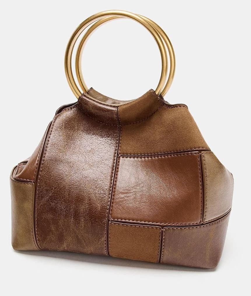 کیف کوچک کیسهای Zara Z1:bags پچورک با دسته سخت چندرنگ کیف کوچک کیسهای Zara Z1:bags پچورک با دسته سخت چندرنگ