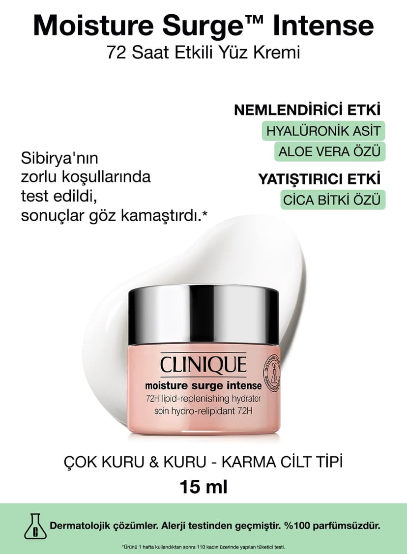 کرم آبرسان صورت Clinique Moisture Surge Intense 72 ساعته 15 ml کرم آبرسان صورت Clinique Moisture Surge Intense 72 ساعته 15 ml