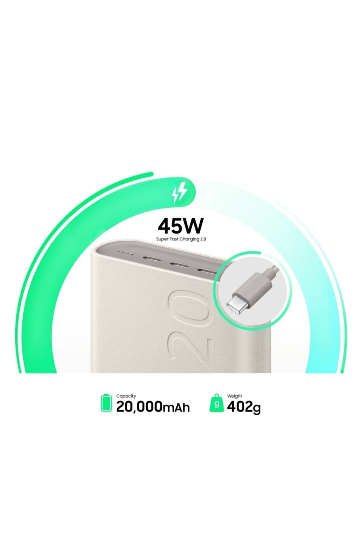 پاوربانک Samsung با ظرفیت 20.000 mAh مدل EB-P4520X پاوربانک Samsung با ظرفیت 20.000 mAh مدل EB-P4520X