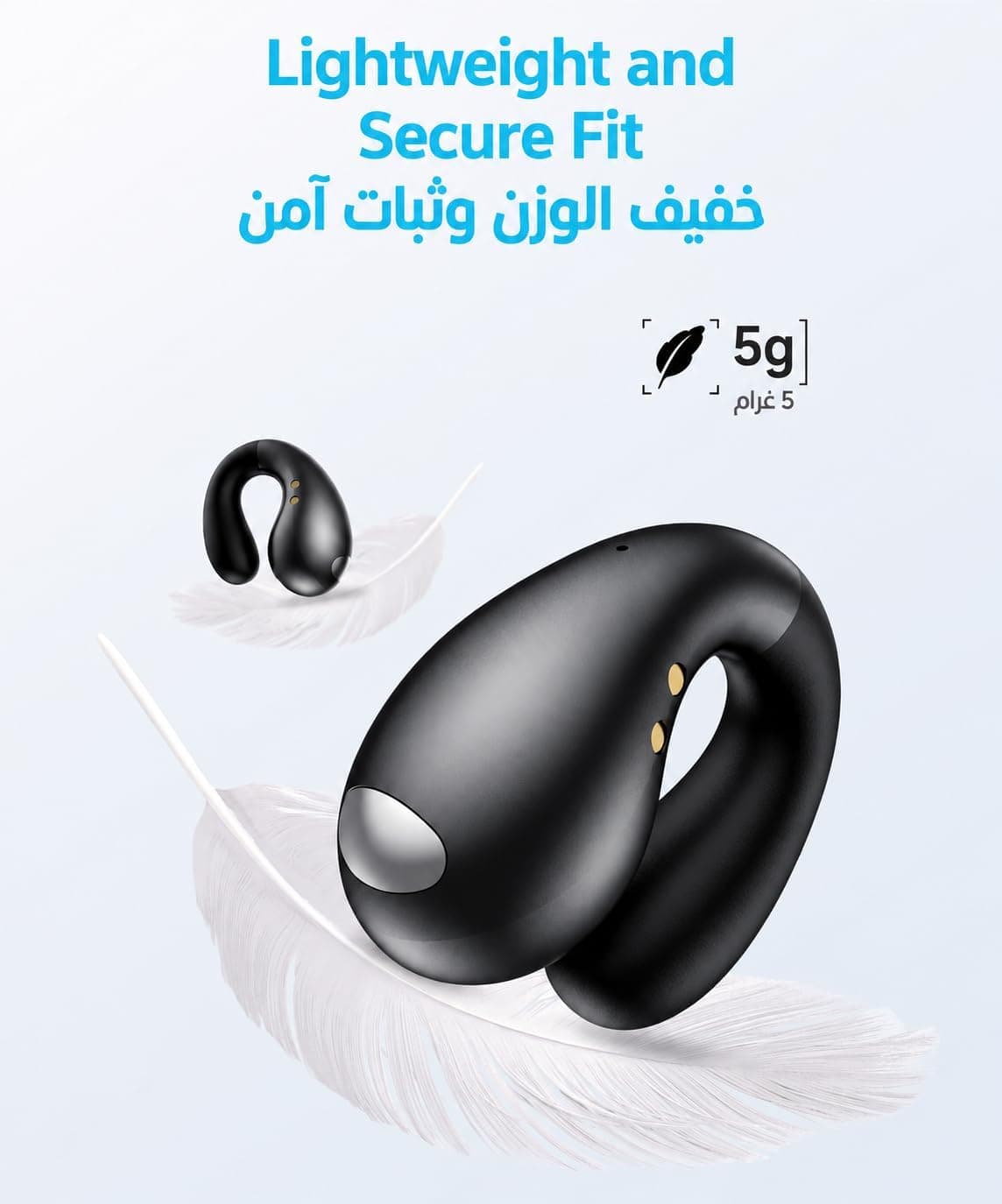 هدفون بیسیم Boytond گوشباز گیرهای ورزشی و فضای باز 60H هدفون بیسیم Boytond گوشباز گیرهای ورزشی و فضای باز 60H