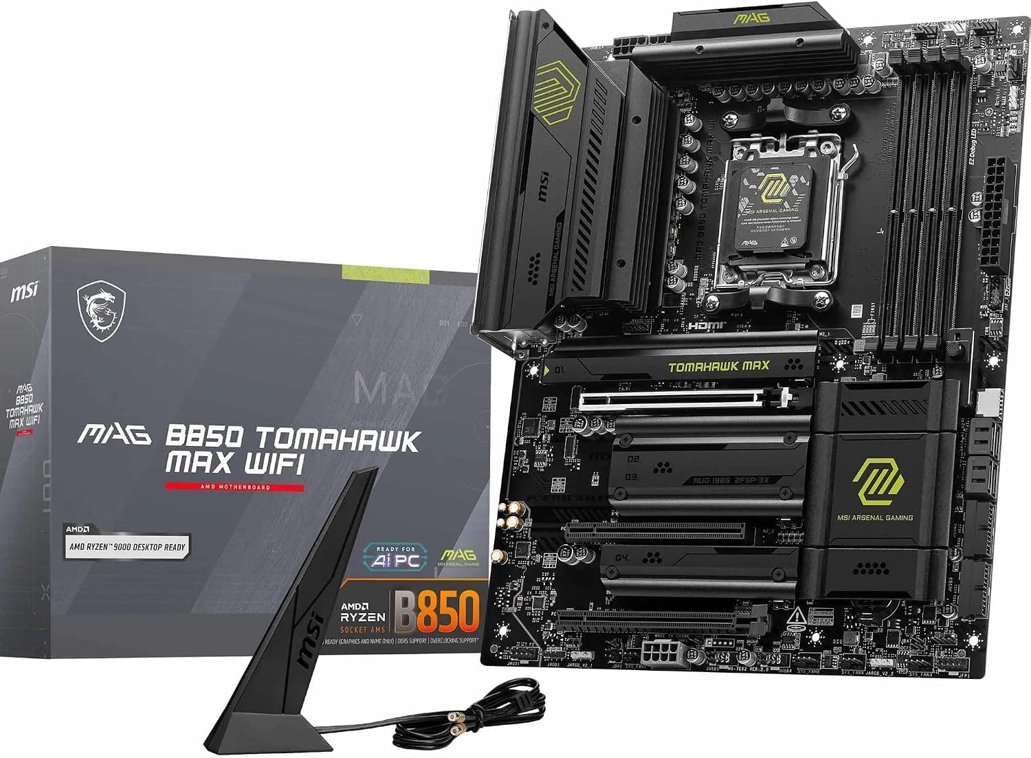 مادربرد MSI مدل MAG B850 TOMAHAWK WIFI AM5 ATX برای Ryzen 9000/8000/7000 مادربرد MSI مدل MAG B850 TOMAHAWK WIFI AM5 ATX برای Ryzen 9000/8000/7000