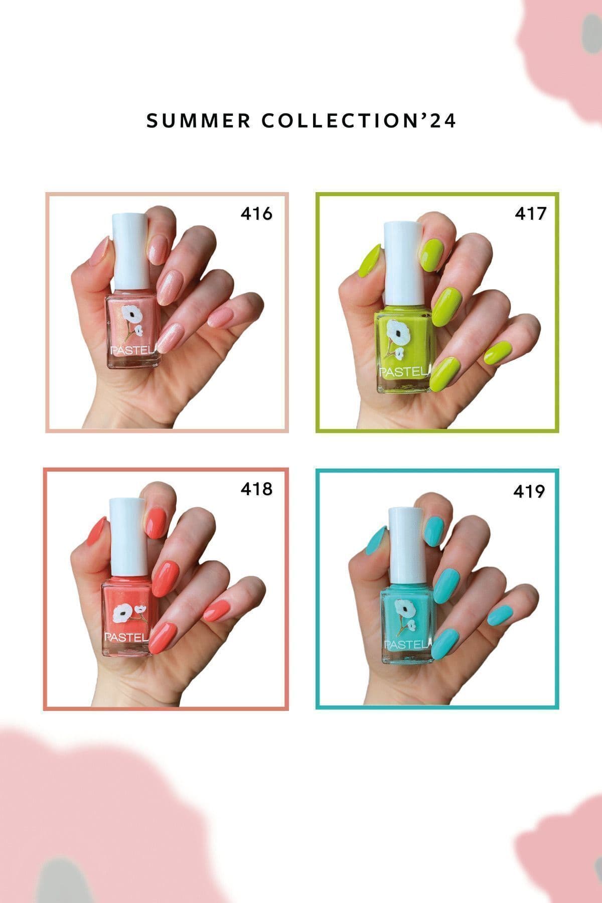 ست لاک ناخن Pastel مجموعه Summer Collection 2024 14 تایی ست لاک ناخن Pastel مجموعه Summer Collection 2024 14 تایی
