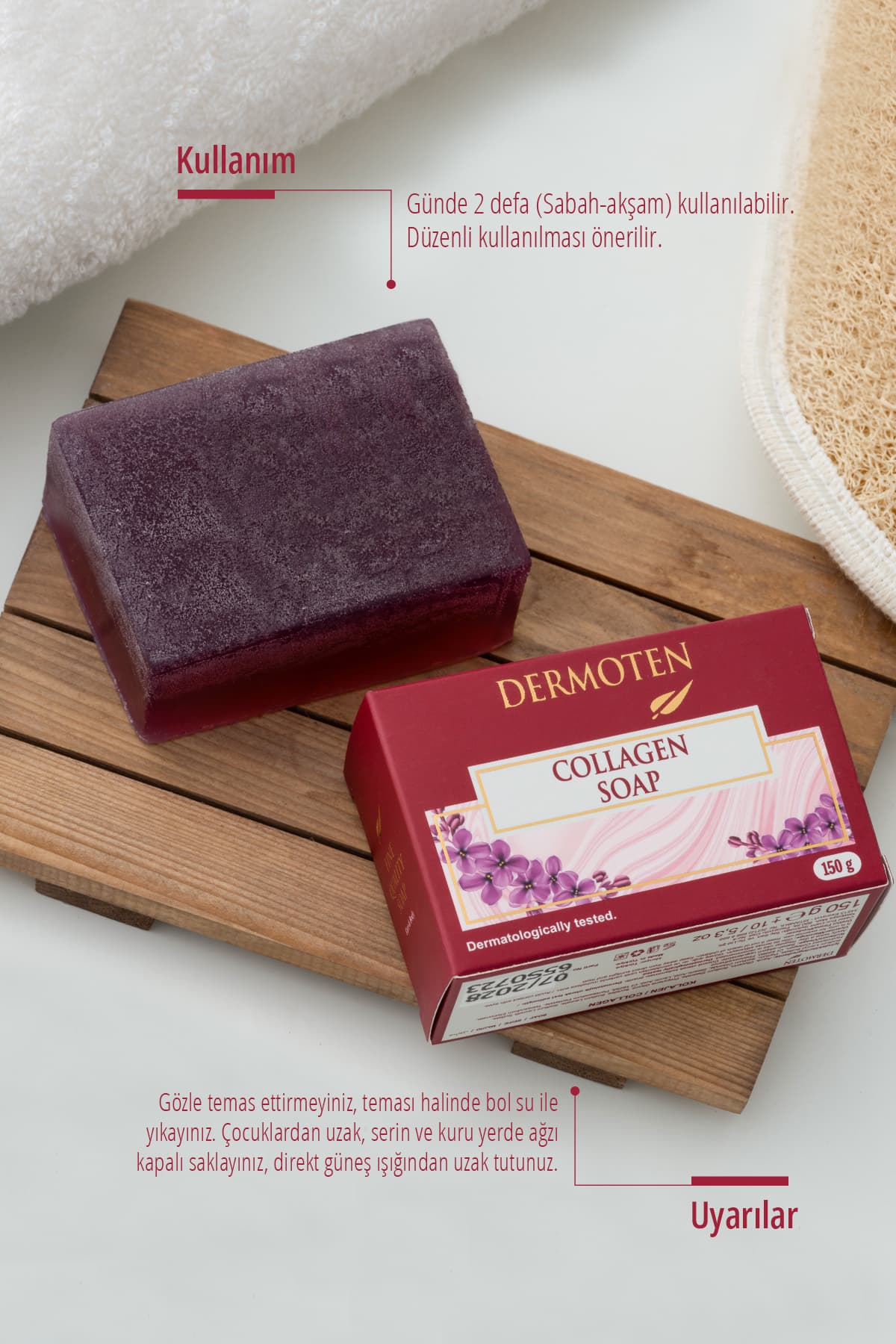 صابون کلاژن Dermoten 150 gr صابون کلاژن Dermoten 150 gr