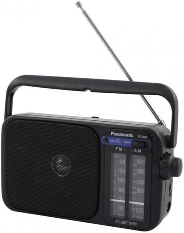 رادیو قابل حمل Panasonic دو موج AM/FM مشکی مدل Rf-2400D رادیو قابل حمل Panasonic دو موج AM/FM مشکی مدل Rf-2400D