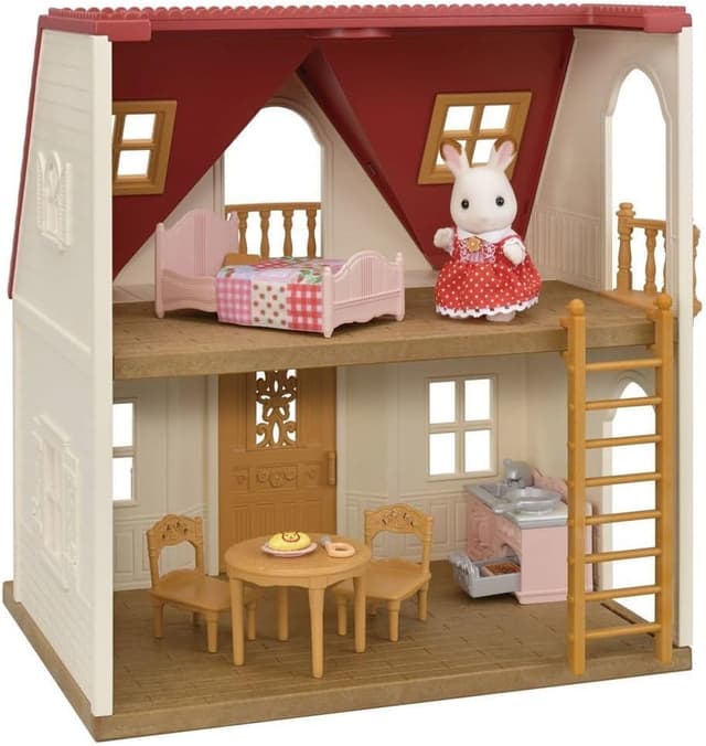 خانه کلبهای آغازین Sylvanian Families EPOCH با سقف قرمز خانه کلبهای آغازین Sylvanian Families EPOCH با سقف قرمز