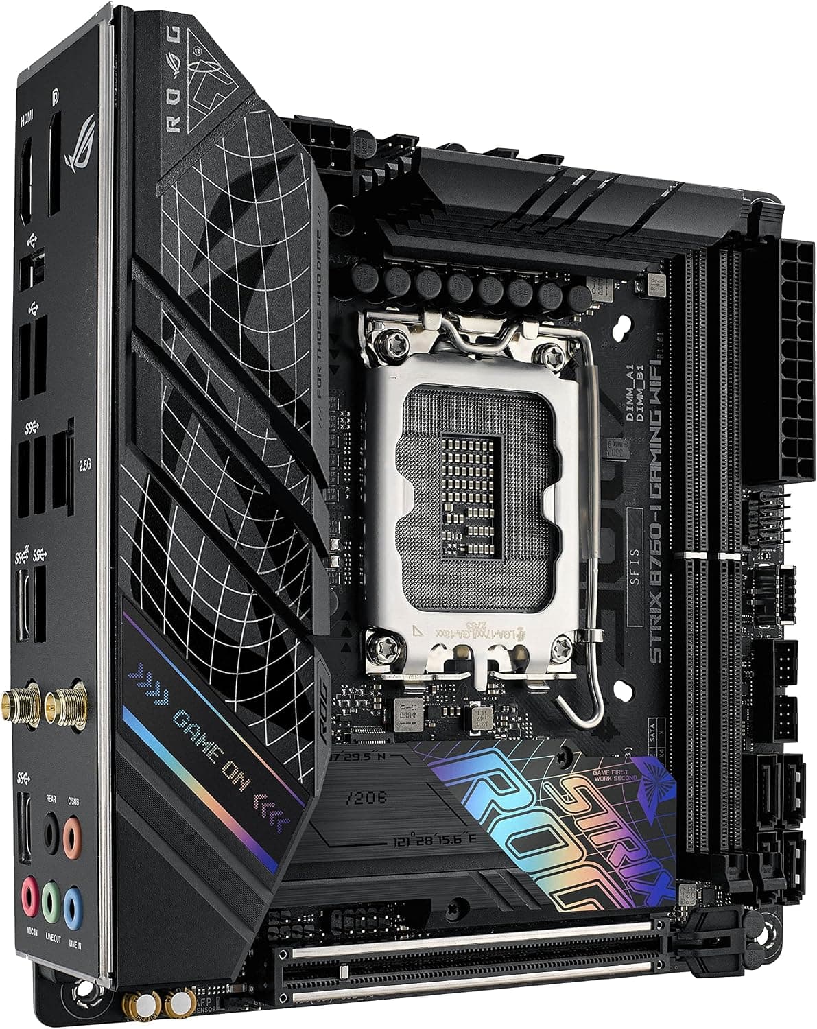 مادربرد ASUS ROG Strix B760-I Gaming WiFi mini-ITX سوکت LGA 1700 مشکی مادربرد ASUS ROG Strix B760-I Gaming WiFi mini-ITX سوکت LGA 1700 مشکی