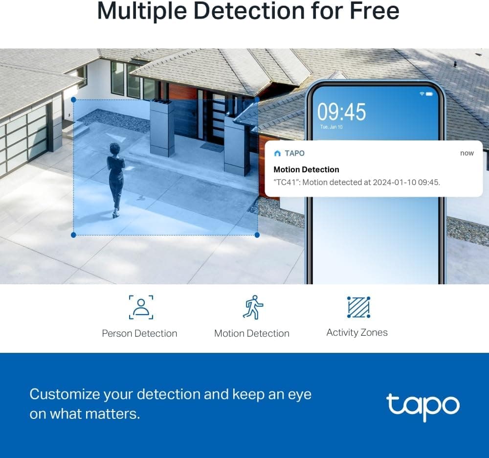 دوربین امنیتی وایفای TP-Link 2K فضای باز IP65 مدل Tapo TC41 دوربین امنیتی وایفای TP-Link 2K فضای باز IP65 مدل Tapo TC41