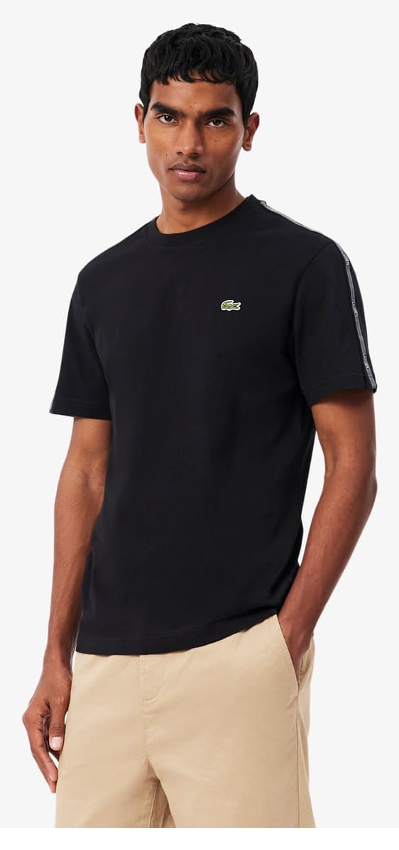 تیشرت مردانه Lacoste یقه گرد مشکی فیت معمولی تیشرت مردانه Lacoste یقه گرد مشکی فیت معمولی
