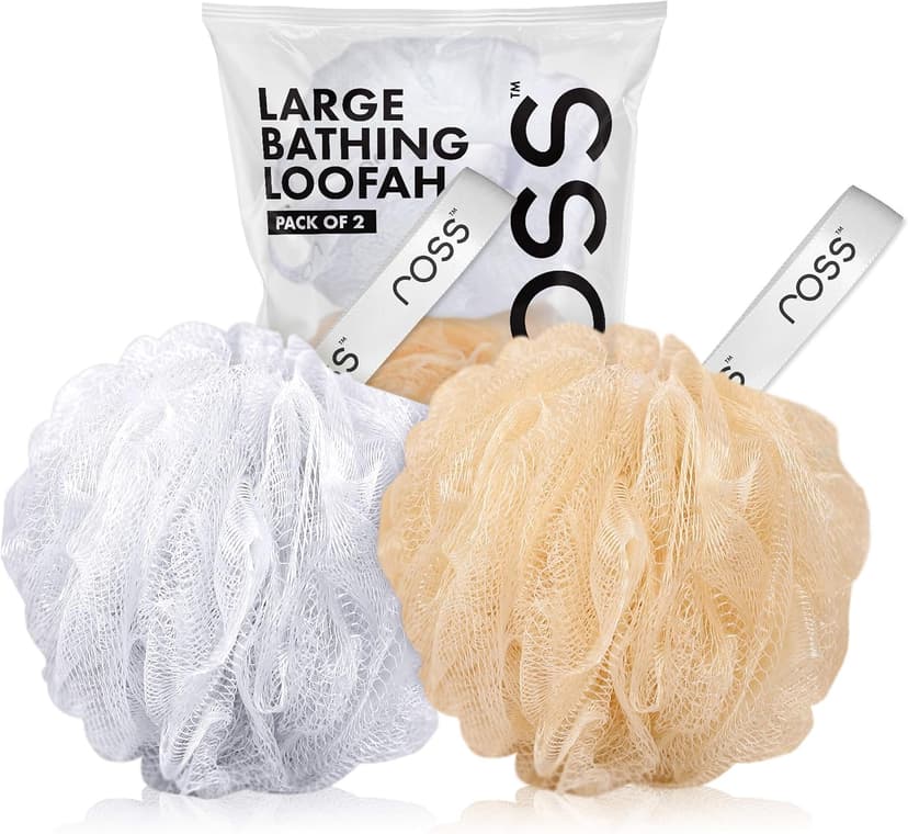 لیف حمام بزرگ Ross برای پاکسازی با کف بالا سفید و طلایی لیف حمام بزرگ Ross برای پاکسازی با کف بالا سفید و طلایی