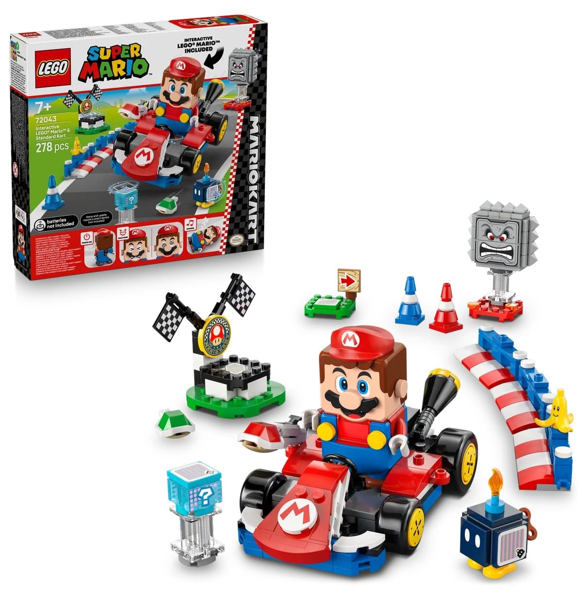 لگو Super Mario Mario Kart با ماریو تعاملی مدل 72043 278 قطعه لگو Super Mario Mario Kart با ماریو تعاملی مدل 72043 278 قطعه