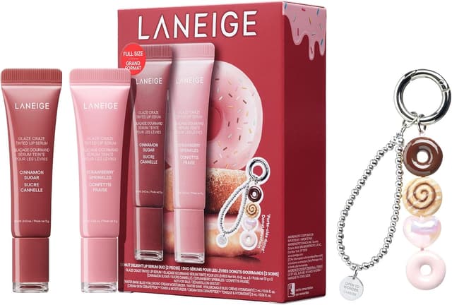 سرم لب LANEIGE Glaze Craze Donut Delight ست دوتایی آبرسان رنگی سرم لب LANEIGE Glaze Craze Donut Delight ست دوتایی آبرسان رنگی