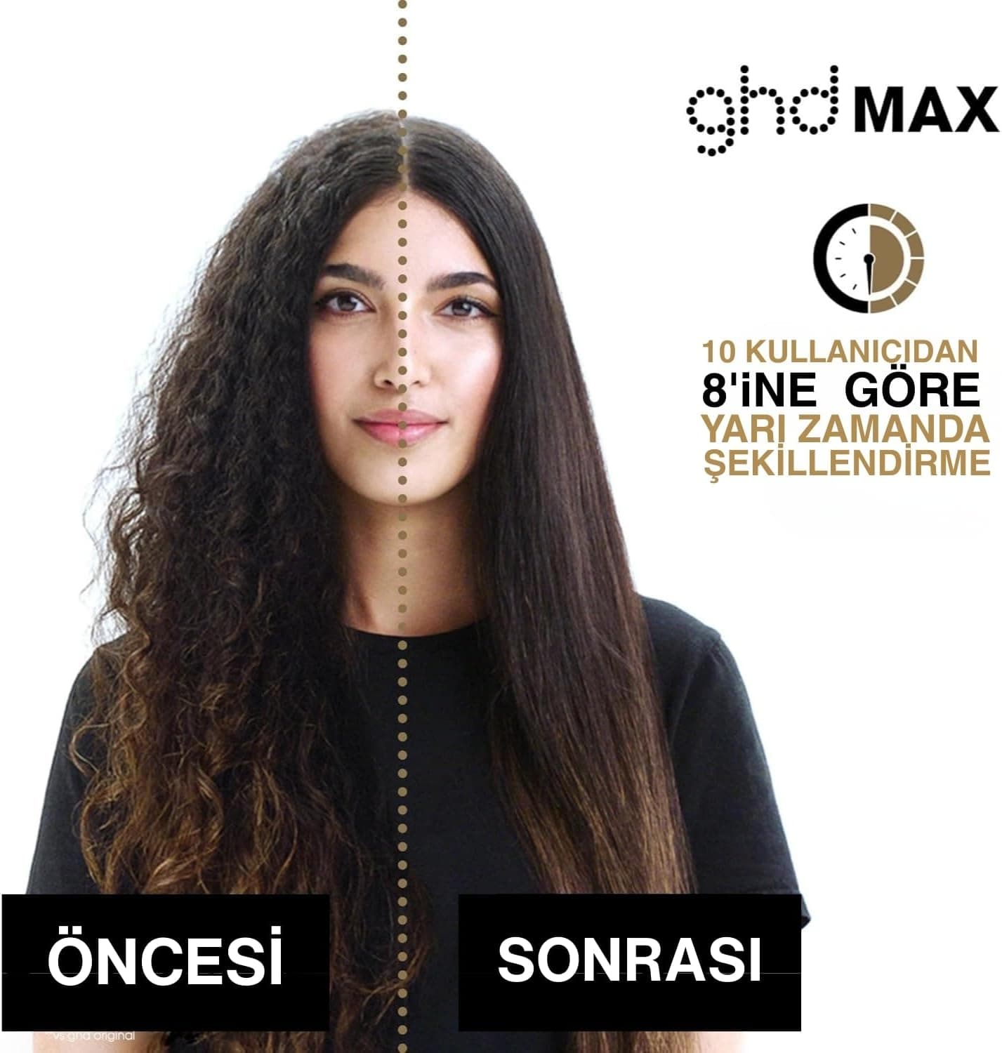 اتو و حالتدهنده مو ghd Max با صفحات پهن مشکی اتو و حالتدهنده مو ghd Max با صفحات پهن مشکی