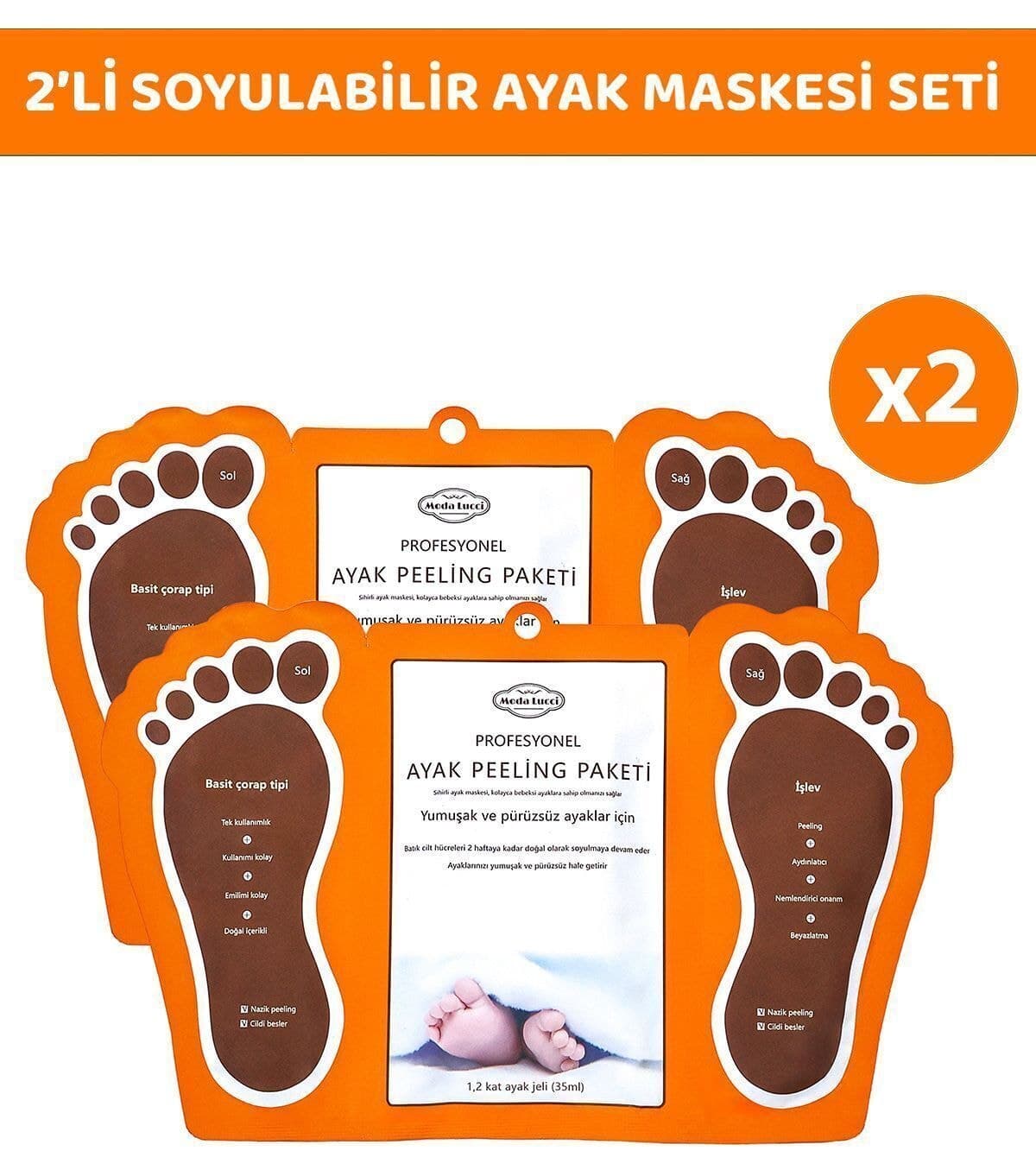 ماسک لایهبردار پای جورابی LUPİX بسته 2 عددی ماسک لایهبردار پای جورابی LUPİX بسته 2 عددی