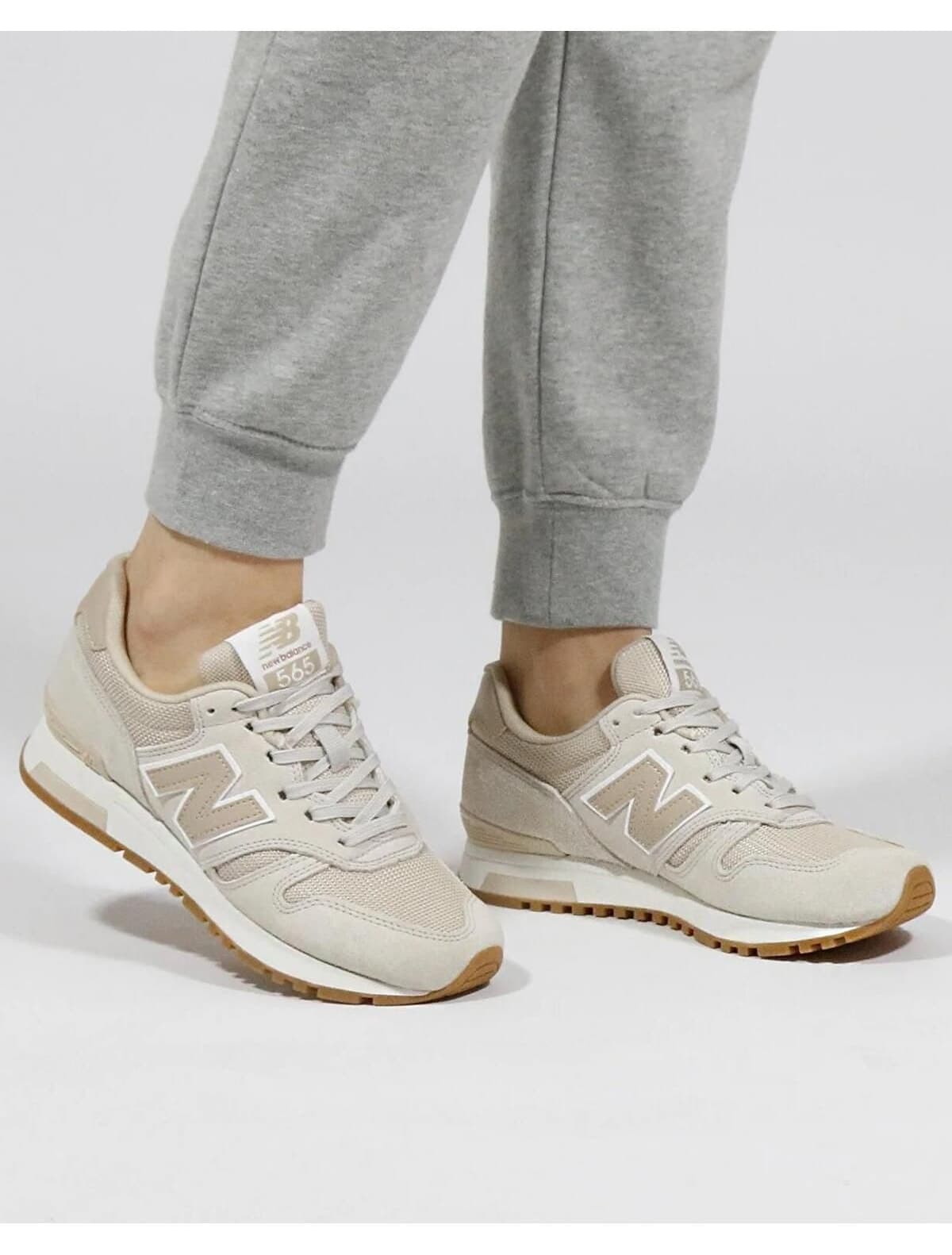 کفش ورزشی یونیسکس New Balance لایف استایل بژ مدل WL565BVG کفش ورزشی یونیسکس New Balance لایف استایل بژ مدل WL565BVG