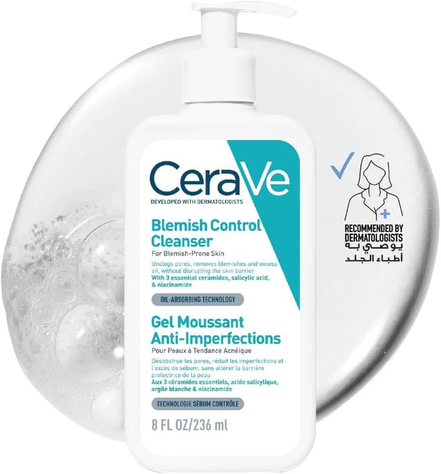 ژل شستشوی صورت CeraVe Blemish Control برای پوست مستعد جوش 2% Salicylic Acid 236ml ژل شستشوی صورت CeraVe Blemish Control برای پوست مستعد جوش 2% Salicylic Acid 236ml