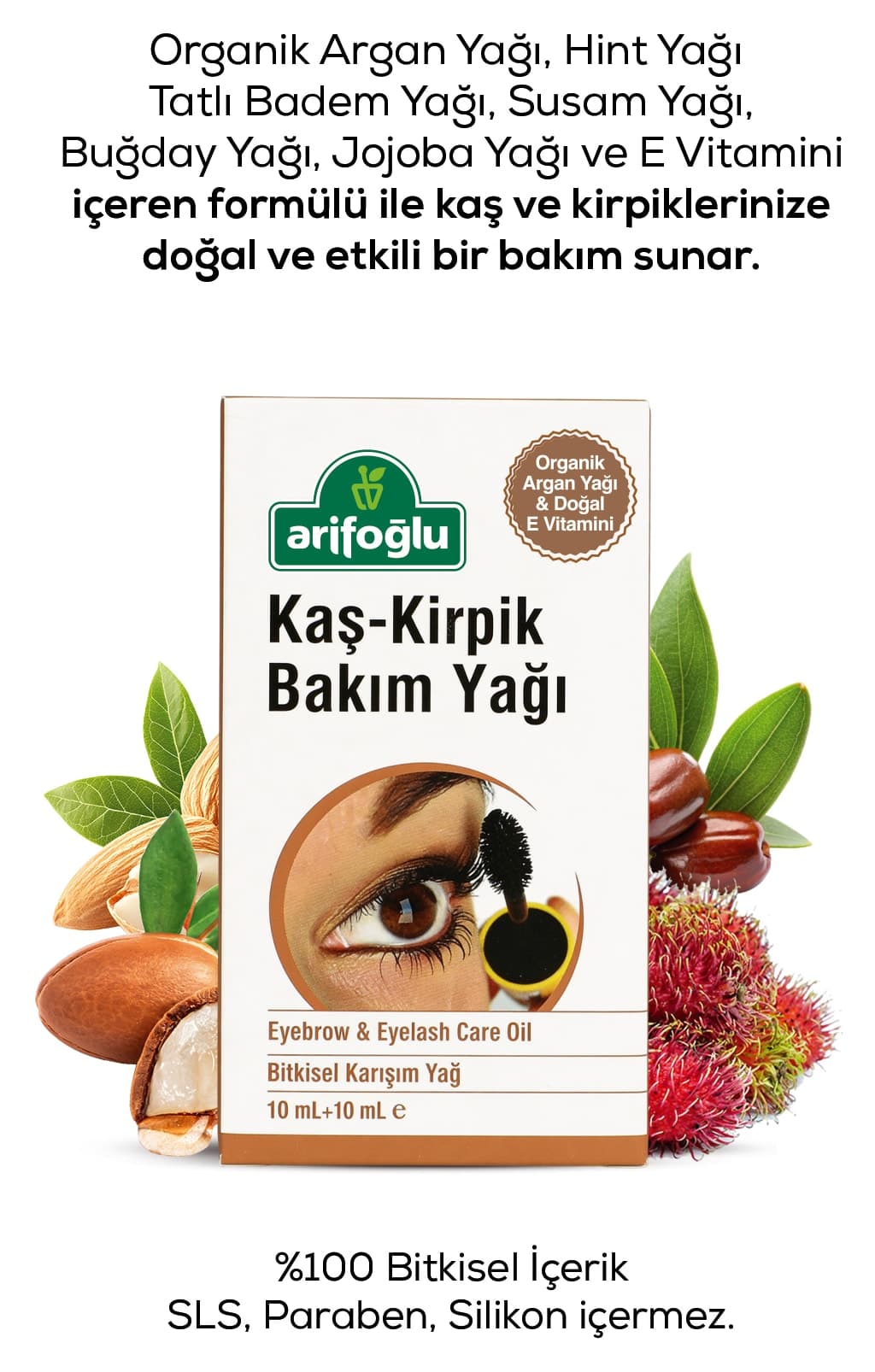 روغن مراقبت ابرو و مژه Arifoğlu 20ml آرگان ارگانیک ویتامین E طبیعی روغن مراقبت ابرو و مژه Arifoğlu 20ml آرگان ارگانیک ویتامین E طبیعی