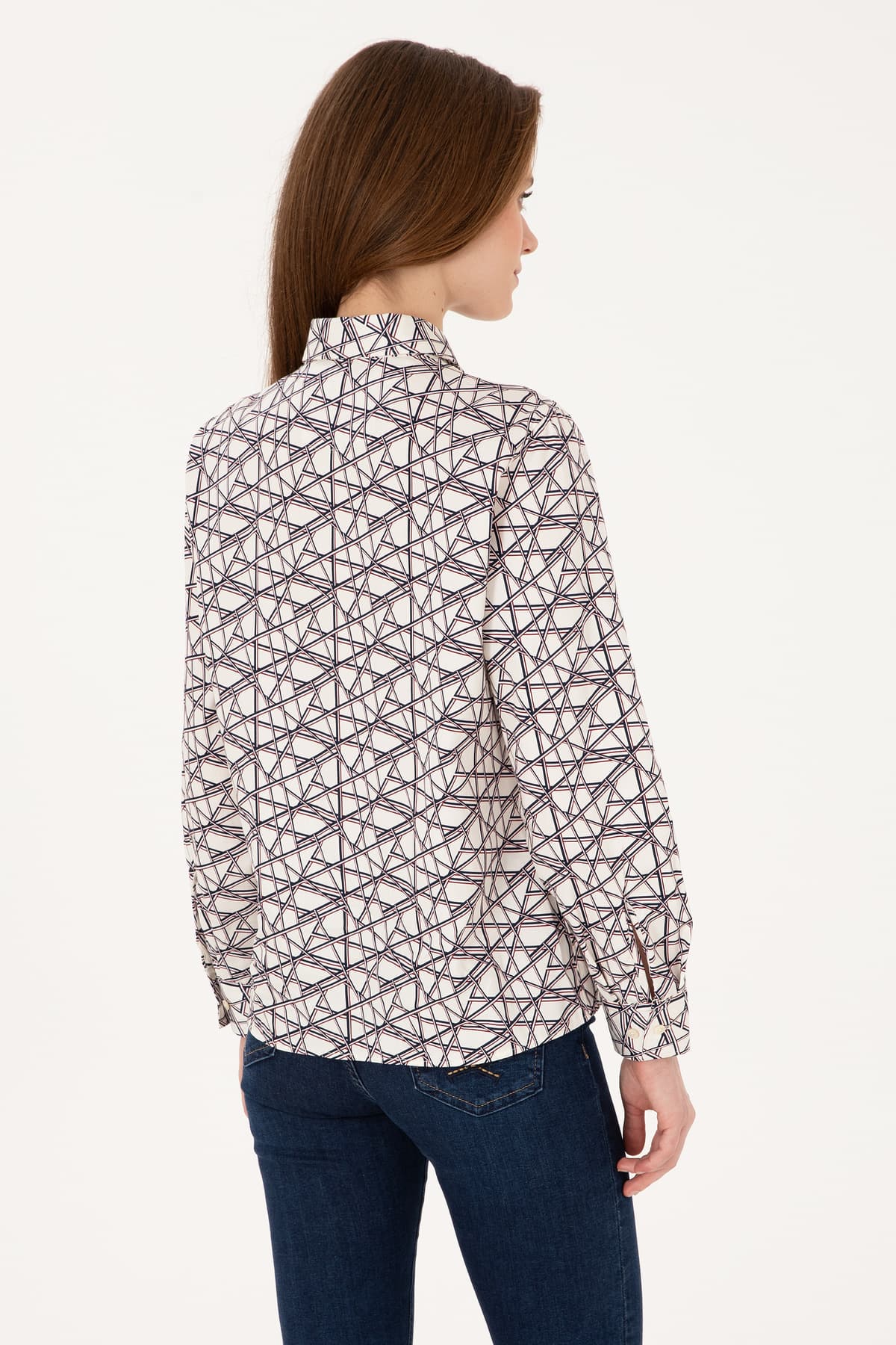 پیراهن زنانه U.S. Polo Assn. کرم آستین بلند مدل 50316376-VR256 پیراهن زنانه U.S. Polo Assn. کرم آستین بلند مدل 50316376-VR256