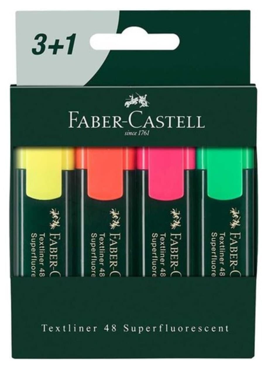 هایلایتر فسفری Faber Castell مجموعه 3+1 مدل 254831 هایلایتر فسفری Faber Castell مجموعه 3+1 مدل 254831