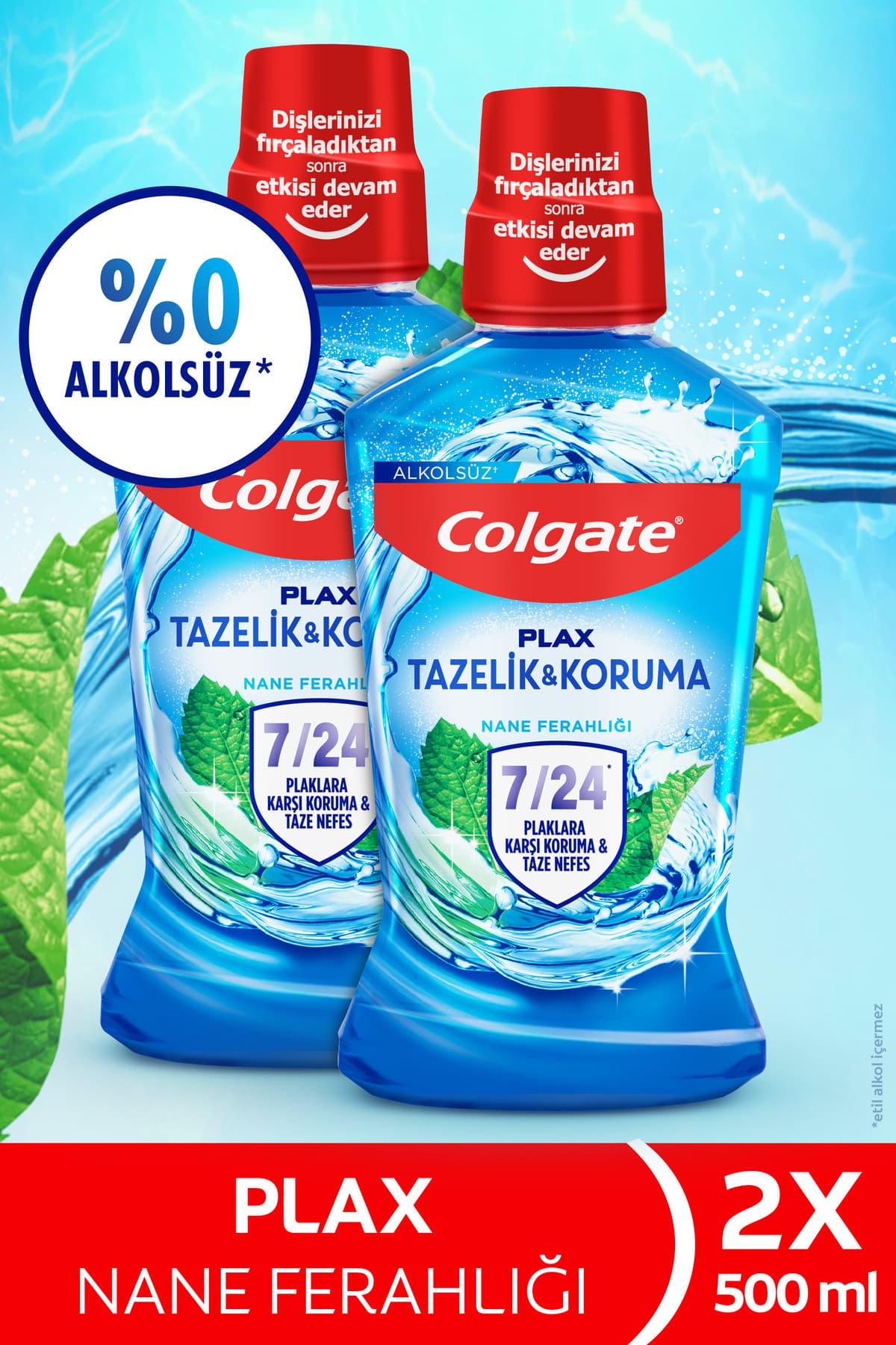 دهانشویه Colgate Plax با طراوت نعناع ضد پلاک 500 ml x2 دهانشویه Colgate Plax با طراوت نعناع ضد پلاک 500 ml x2