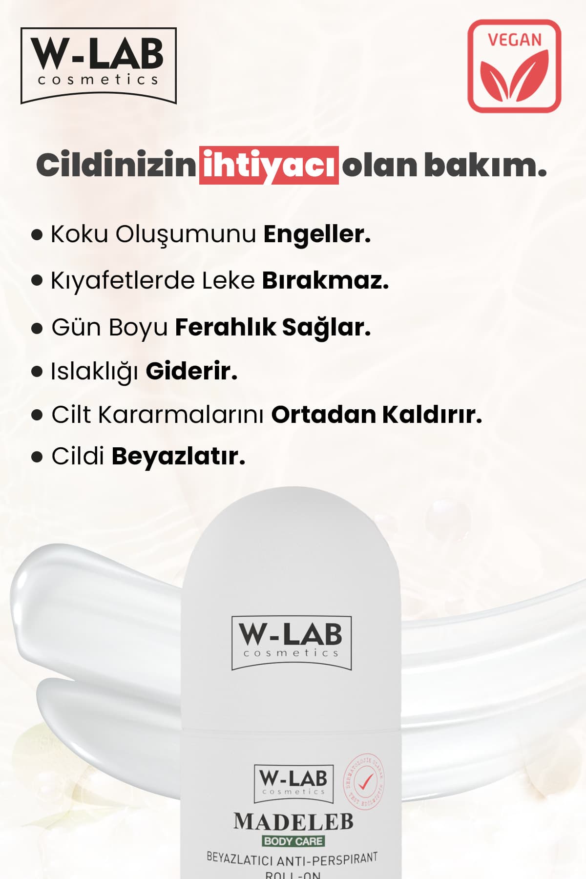 رولآن ضدتعریق W-Lab Cosmetics Madeleb حجم 50 ml رولآن ضدتعریق W-Lab Cosmetics Madeleb حجم 50 ml
