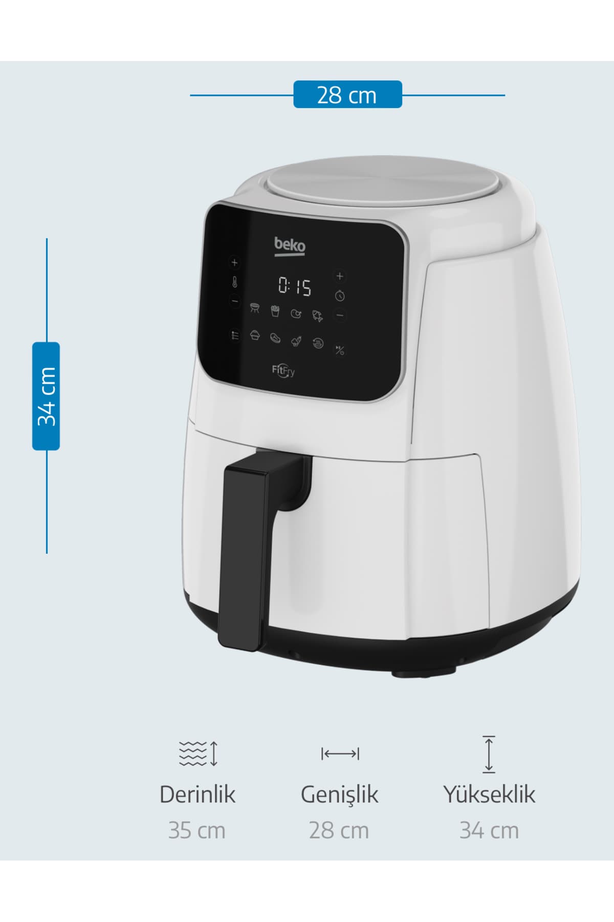 سرخکن کمچرب Beko FitFry مدل FRA 5334 B سرخکن کمچرب Beko FitFry مدل FRA 5334 B