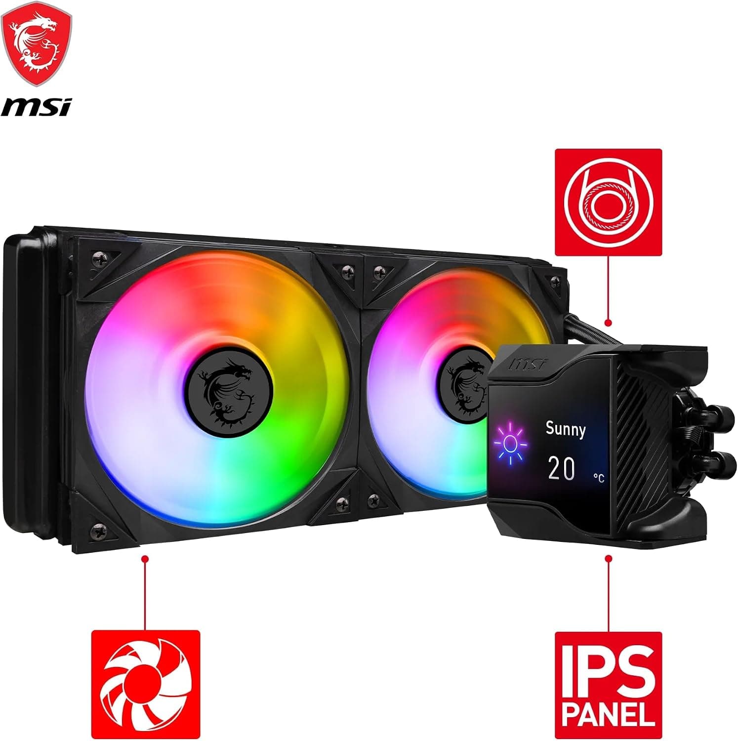خنککننده مایع پردازنده MSI مشکی 240mm MPG CoreLiquid D240 خنککننده مایع پردازنده MSI مشکی 240mm MPG CoreLiquid D240
