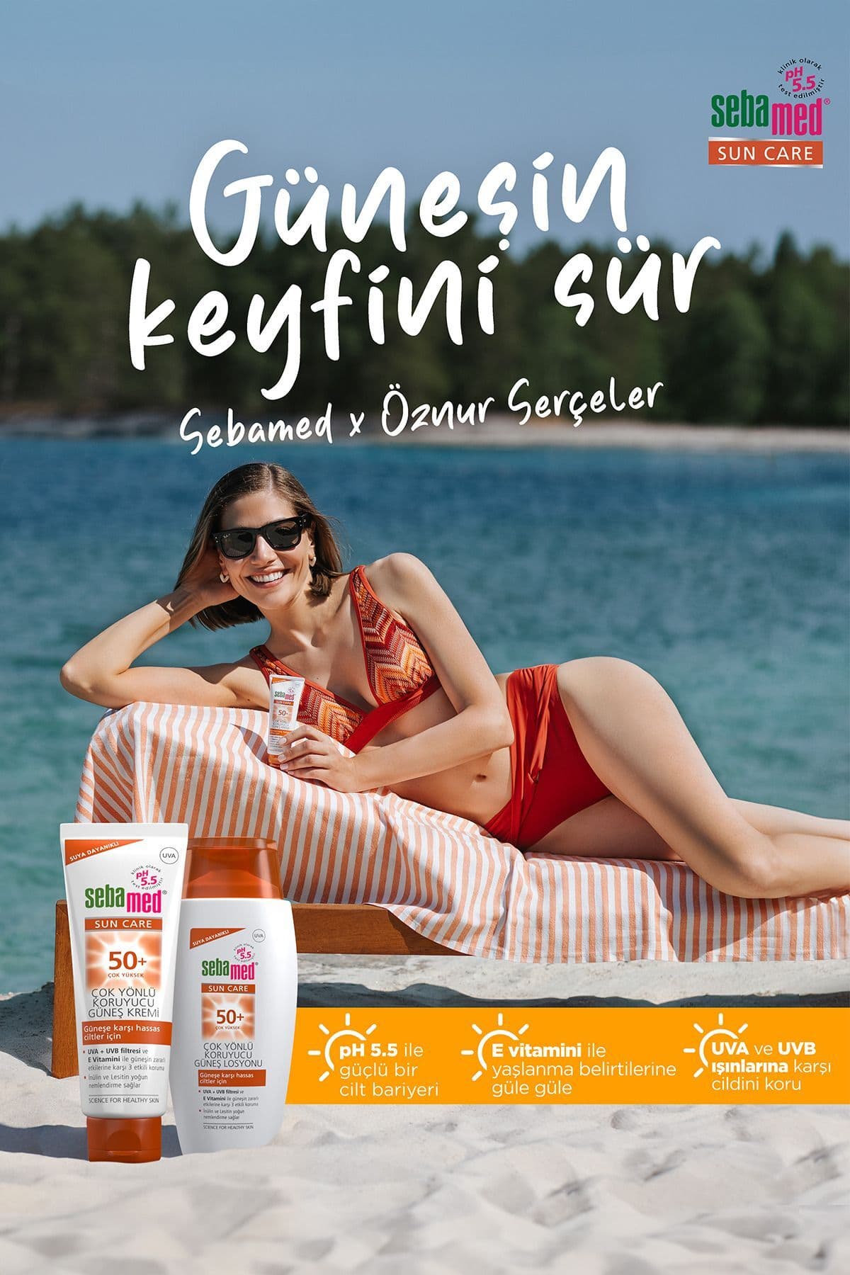 لوسیون ضد آفتاب Sebamed SPF 50+ با ویتامین E مناسب صورت و بدن 150 ml لوسیون ضد آفتاب Sebamed SPF 50+ با ویتامین E مناسب صورت و بدن 150 ml