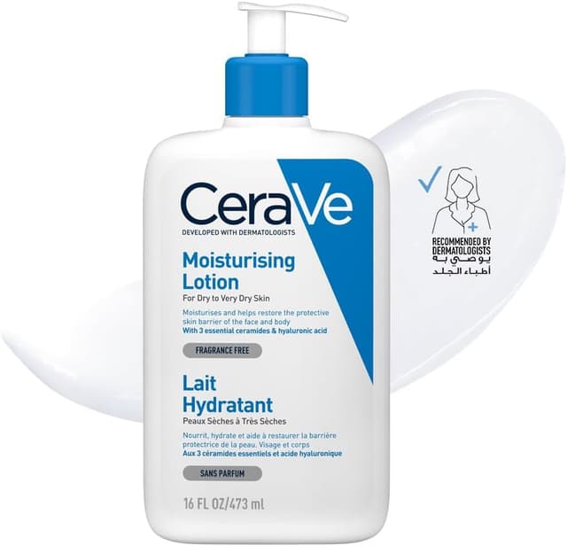 لوسیون مرطوب کننده CeraVe برای پوست معمولی تا خشک 3 Essential Ceramides 473 ml لوسیون مرطوب کننده CeraVe برای پوست معمولی تا خشک 3 Essential Ceramides 473 ml