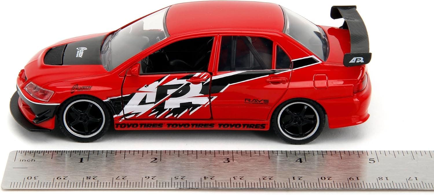 ست 2تایی ماشین مدل Jada Fast and Furious، Mitsubishi Lancer Evolution IX و Brian's Nissan Skyline GT-R (R34)، سری Legacy Series، درِ بازشو، مقیاس 1:32، 13 cm ست 2تایی ماشین مدل Jada Fast and Furious، Mitsubishi Lancer Evolution IX و Brian's Nissan Skyline GT-R (R34)، سری Legacy Series، درِ بازشو، مقیاس 1:32، 13 cm