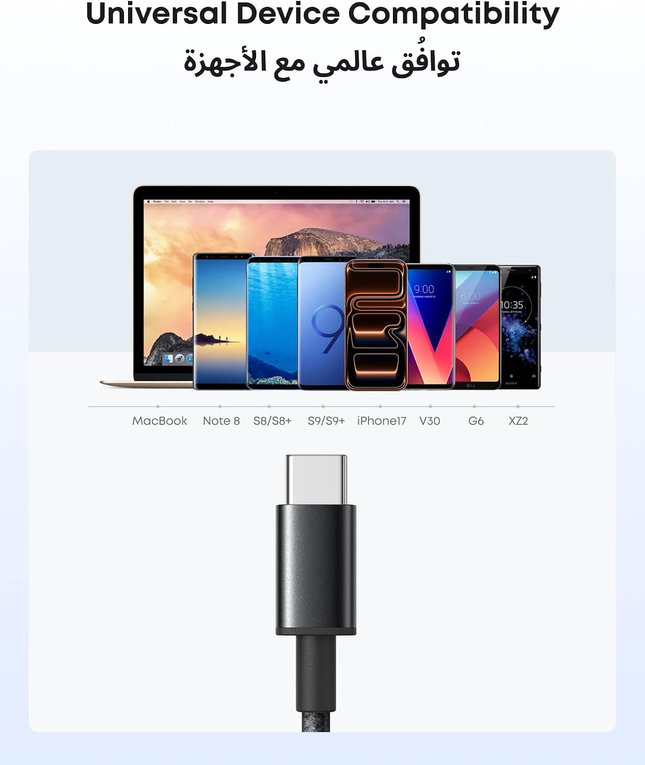 کابل مردانه Anker USB-A به USB-C بسته 2 تایی 1.8m مشکی کابل مردانه Anker USB-A به USB-C بسته 2 تایی 1.8m مشکی