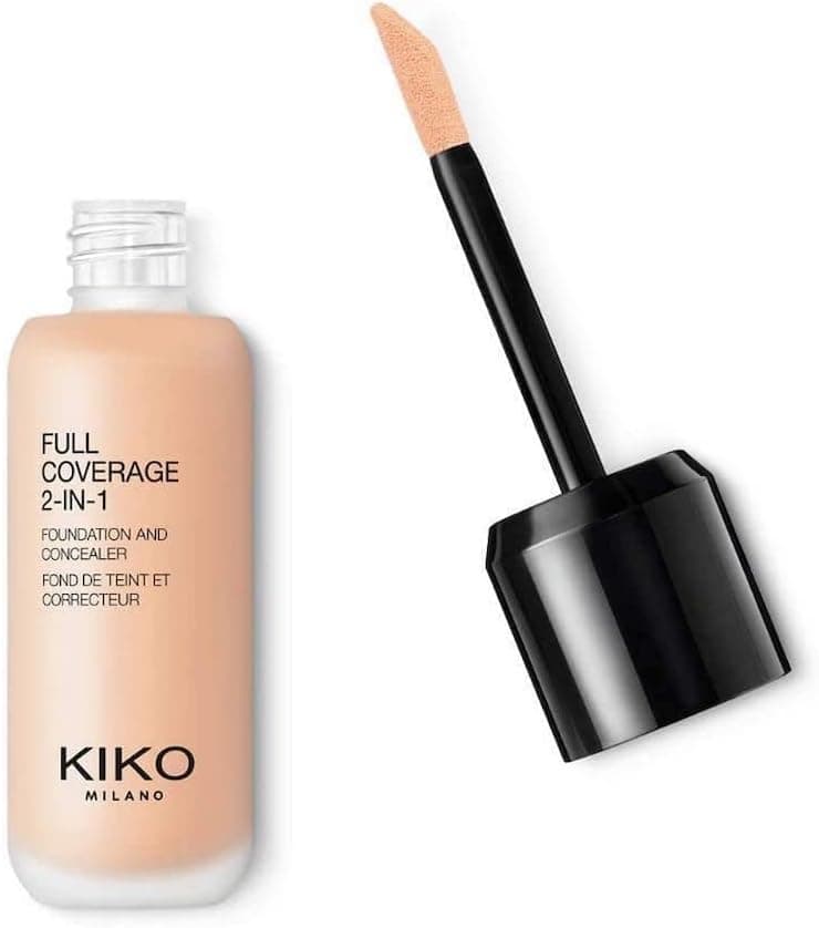 کرمپودر و کانسیلر 2-in-1 Kiko Milano با پوشش کامل رنگ زیتونی O50 کرمپودر و کانسیلر 2-in-1 Kiko Milano با پوشش کامل رنگ زیتونی O50