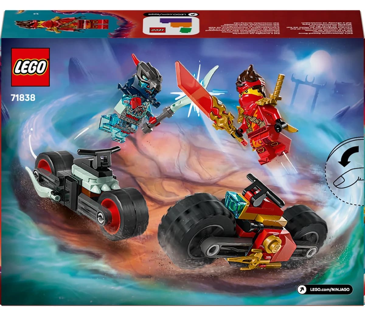 لگو NINJAGO مسابقه سرعت موتورسیکلت Kai مدل 71838 79 قطعه لگو NINJAGO مسابقه سرعت موتورسیکلت Kai مدل 71838 79 قطعه