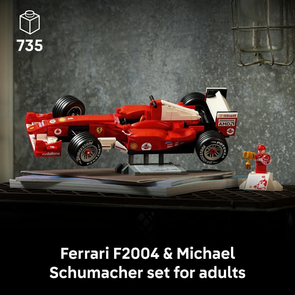 لگو Icons Ferrari F2004 و Michael Schumacher مدل 11375 لگو Icons Ferrari F2004 و Michael Schumacher مدل 11375